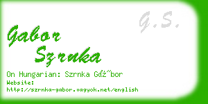 gabor szrnka business card